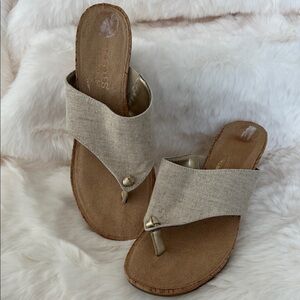 Aerosols linen cork wedge sandal